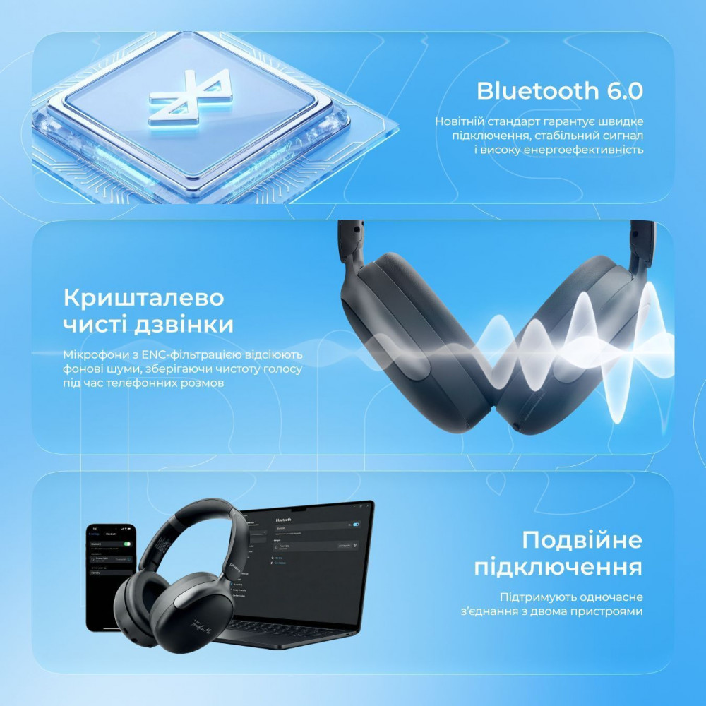 Бездротові навушники Proove Tender Pro with ANC (APP) — Придбати в Україні - фото 6