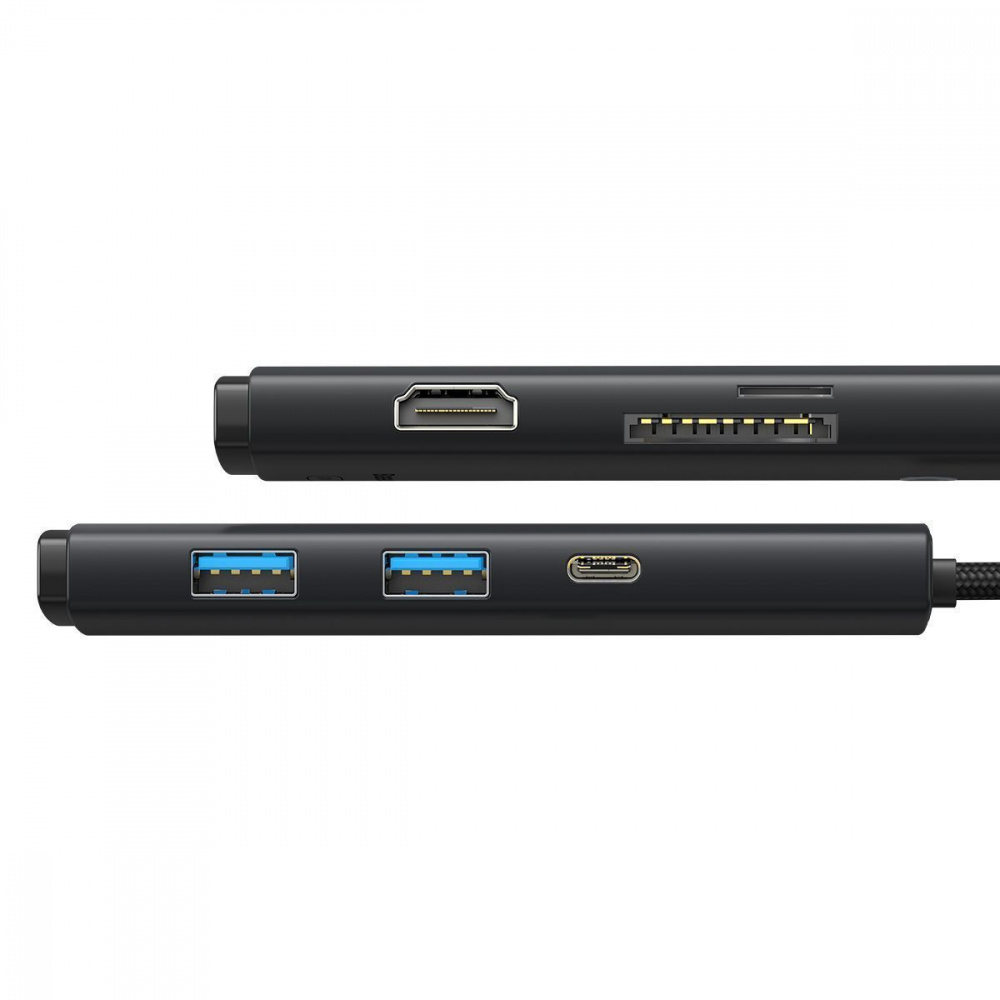 USB-Хаб Baseus Lite Series 6-in-1  (Type-C to HDMI + 2xUSB 3.0 + Type-C + SD/TF) - фото 4