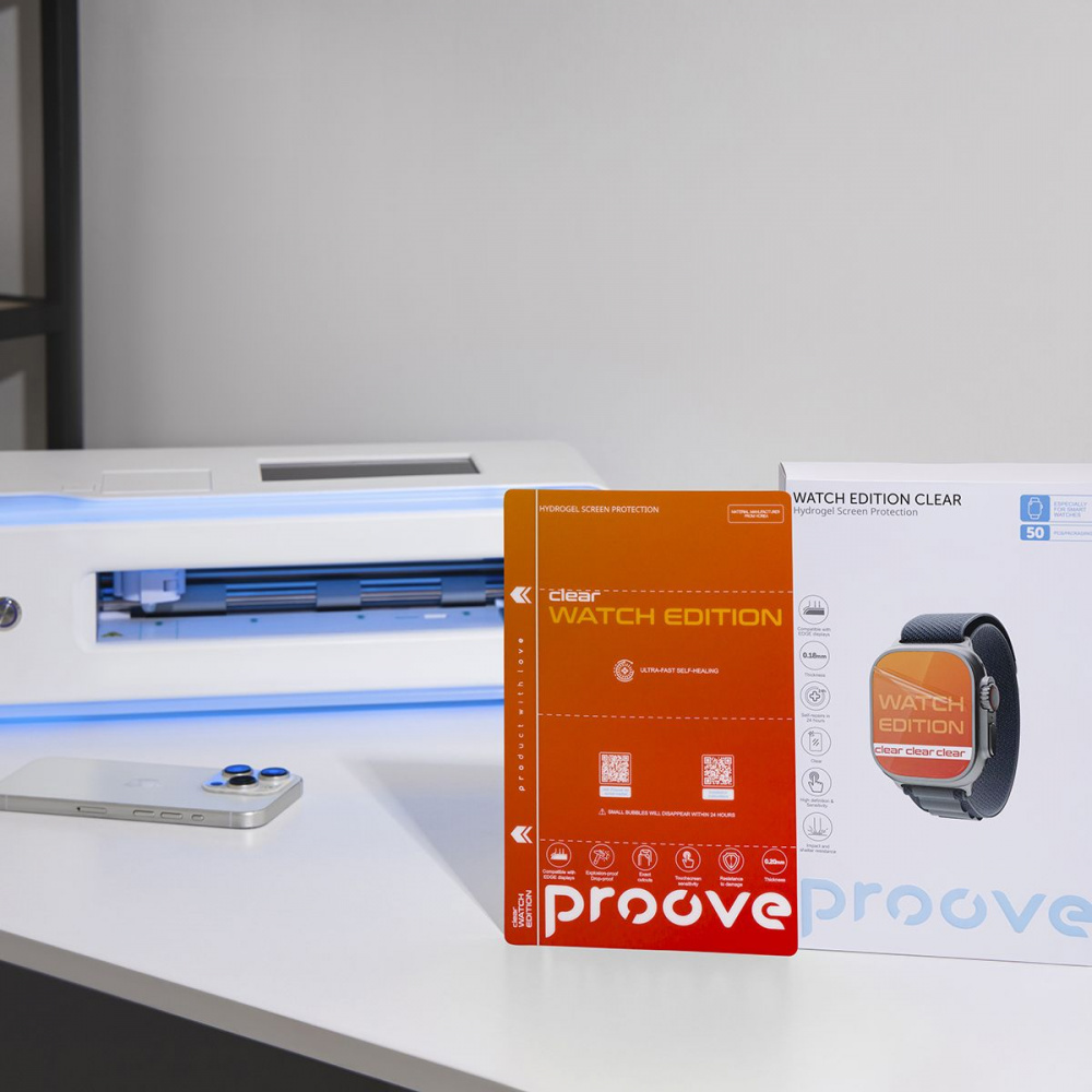 Захисна гідрогелева плівка Proove Hydrogel Screen Protection WATCH EDITION Clear — Придбати в Україні - фото 2