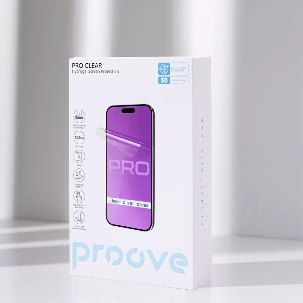Защитная гидрогелевая пленка Proove Hydrogel Screen Protection PRO Clear - фото 3