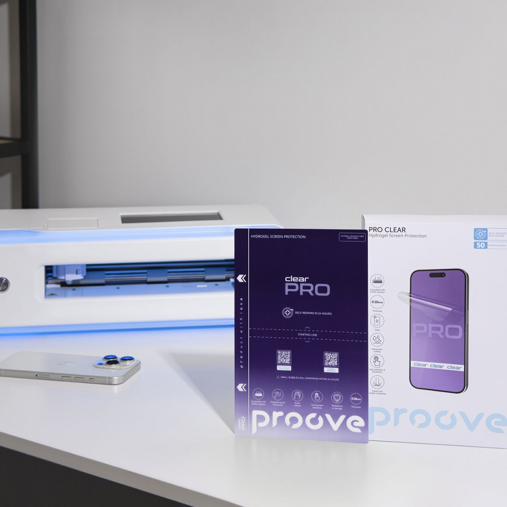 Захисна гідрогелева плівка Proove Hydrogel Screen Protection PRO Clear — Придбати в Україні - фото 2