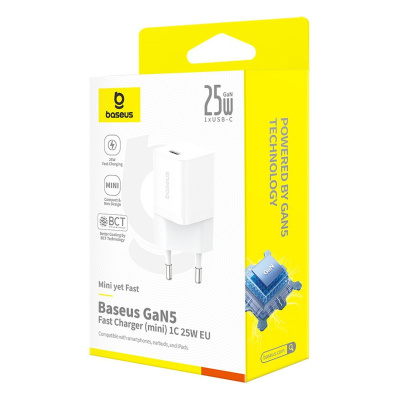 МЗП Baseus GaN5 Mini Fast Charger Type-C 25W — Придбати в Україні