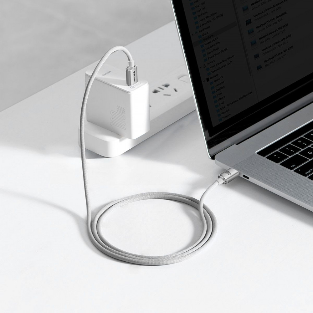 Кабель Baseus Crystal Fast Charging Type-C to Type-C 100W (1m) — Придбати в Україні - фото 7