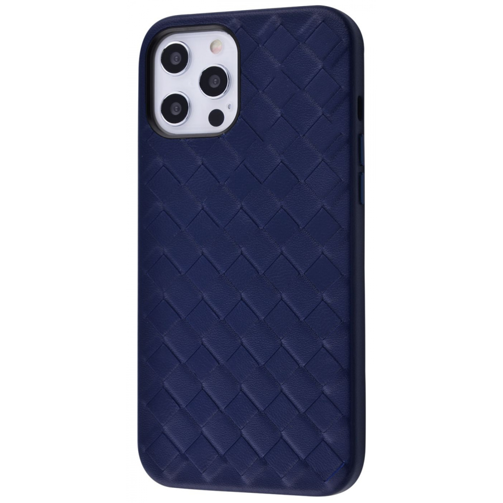 Чехол Genuine Leather Case Weaving Series iPhone 12 Pro Max - фото 1