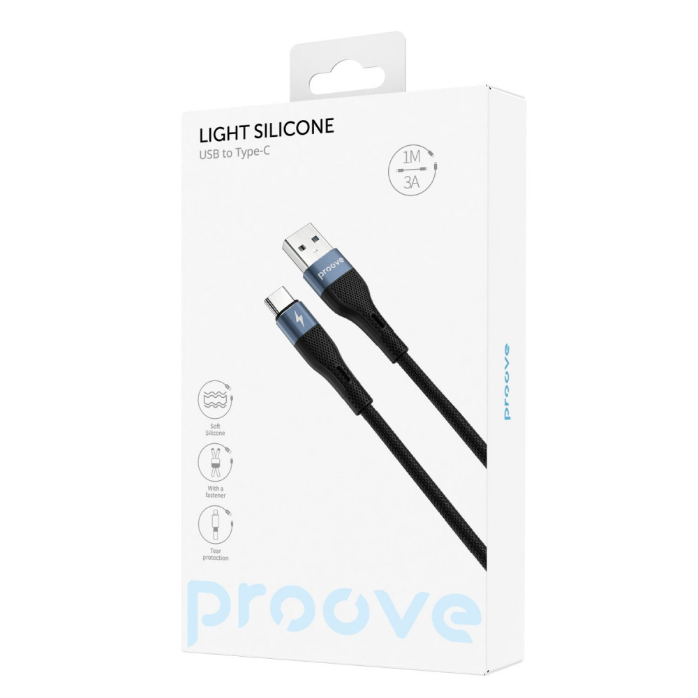 Кабель Proove Light Silicone USB to Type-C 3A (1m) — Придбати в Україні