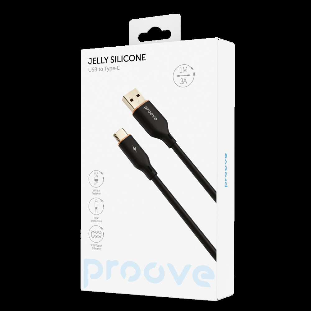 Кабель Proove Jelly Silicone USB to Type-C 3A (1m) — Придбати в Україні - фото 1