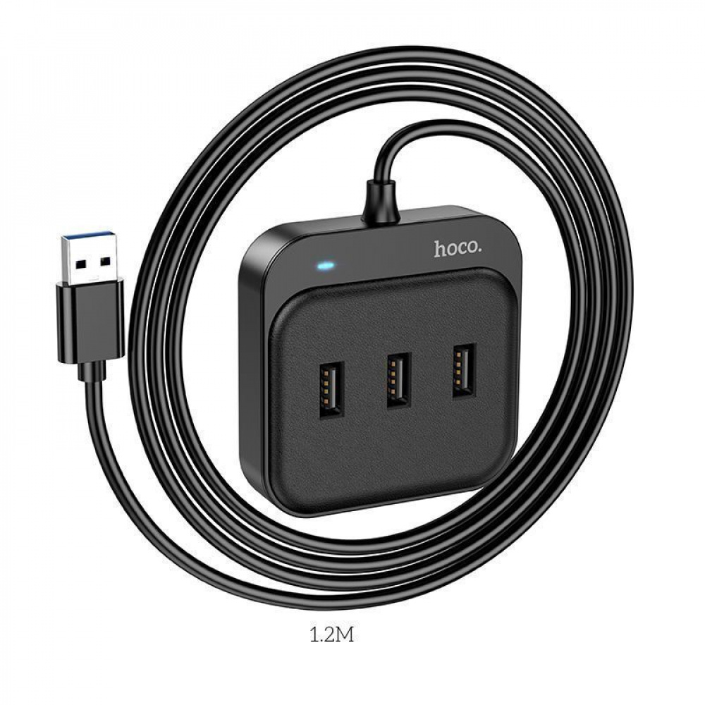 USB-Хаб Hoco HB31 Easy 4 in 1 (USB to USB3.0+USB2.0*3) (0,2m) - фото 4