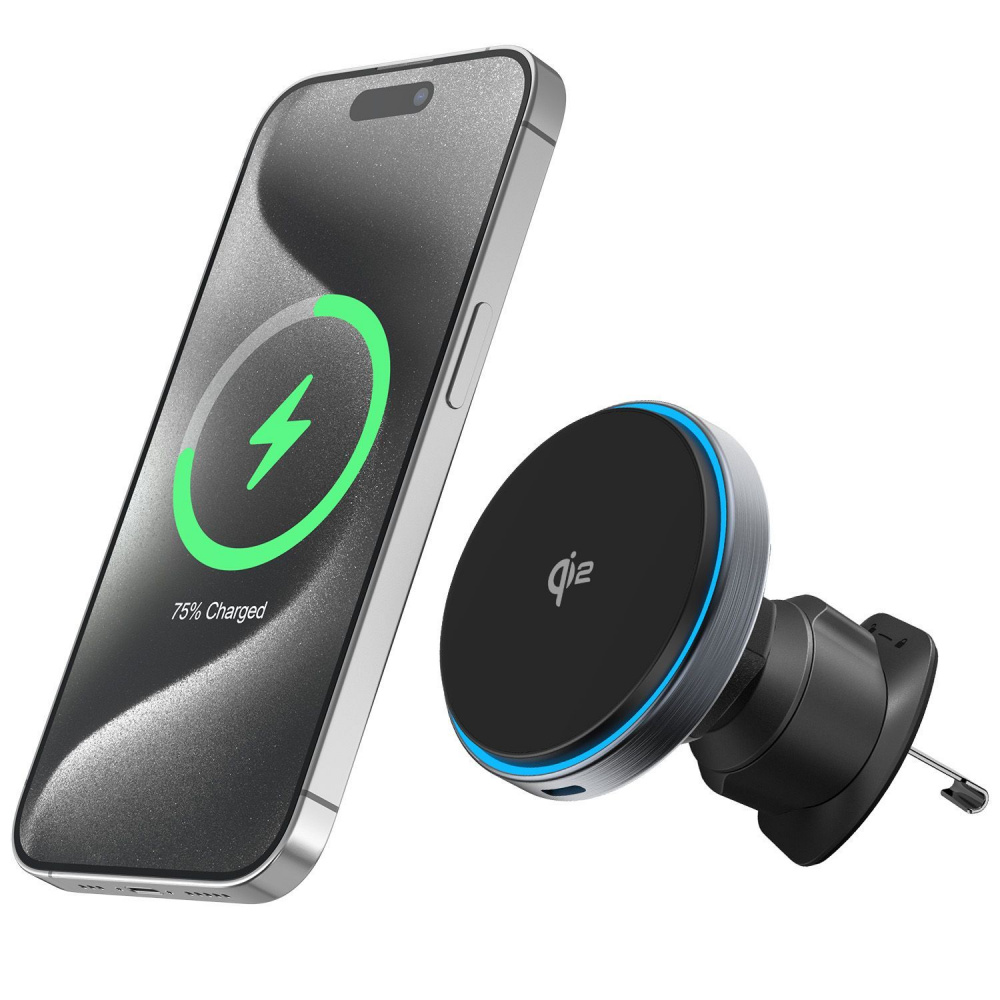 Автомобільний тримач з Бездротовим ЗП Proove Titanium Circle Qi2 15W — Придбати в Україні - фото 2