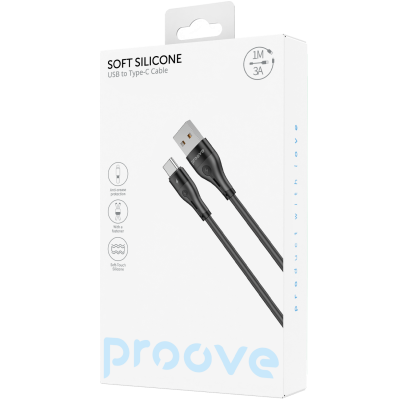 Кабель Proove Soft Silicone USB to Type-C 3A (1m) — Придбати в Україні
