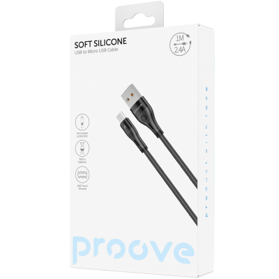Купить Кабель Proove Soft Silicone USB to Micro USB 2.4A (1m) 49205 - Ncase