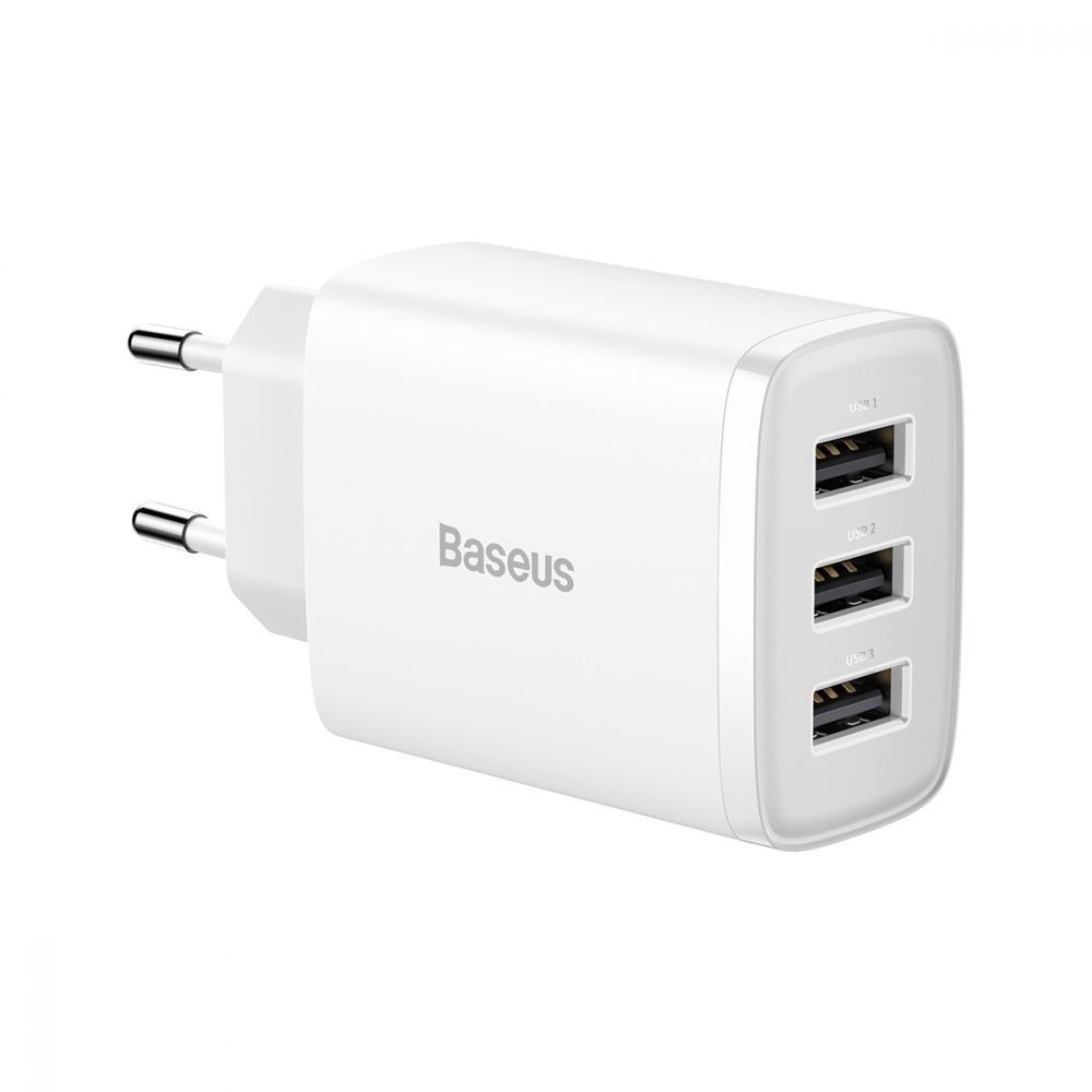 МЗП Baseus Compact 17W (3 USB) — Придбати в Україні