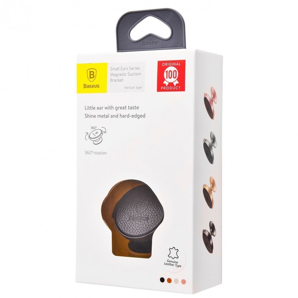 Автодержатель Baseus Small Ears Series Vertical Magnetic Bracket Leather Type