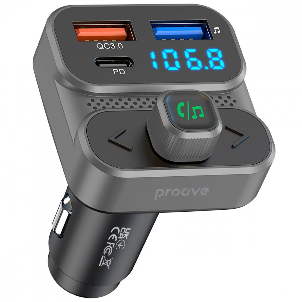 Автомобильное ЗУ Proove FM Launcher Luxor SE 36W (PD+QC3.0) Type-C+USB