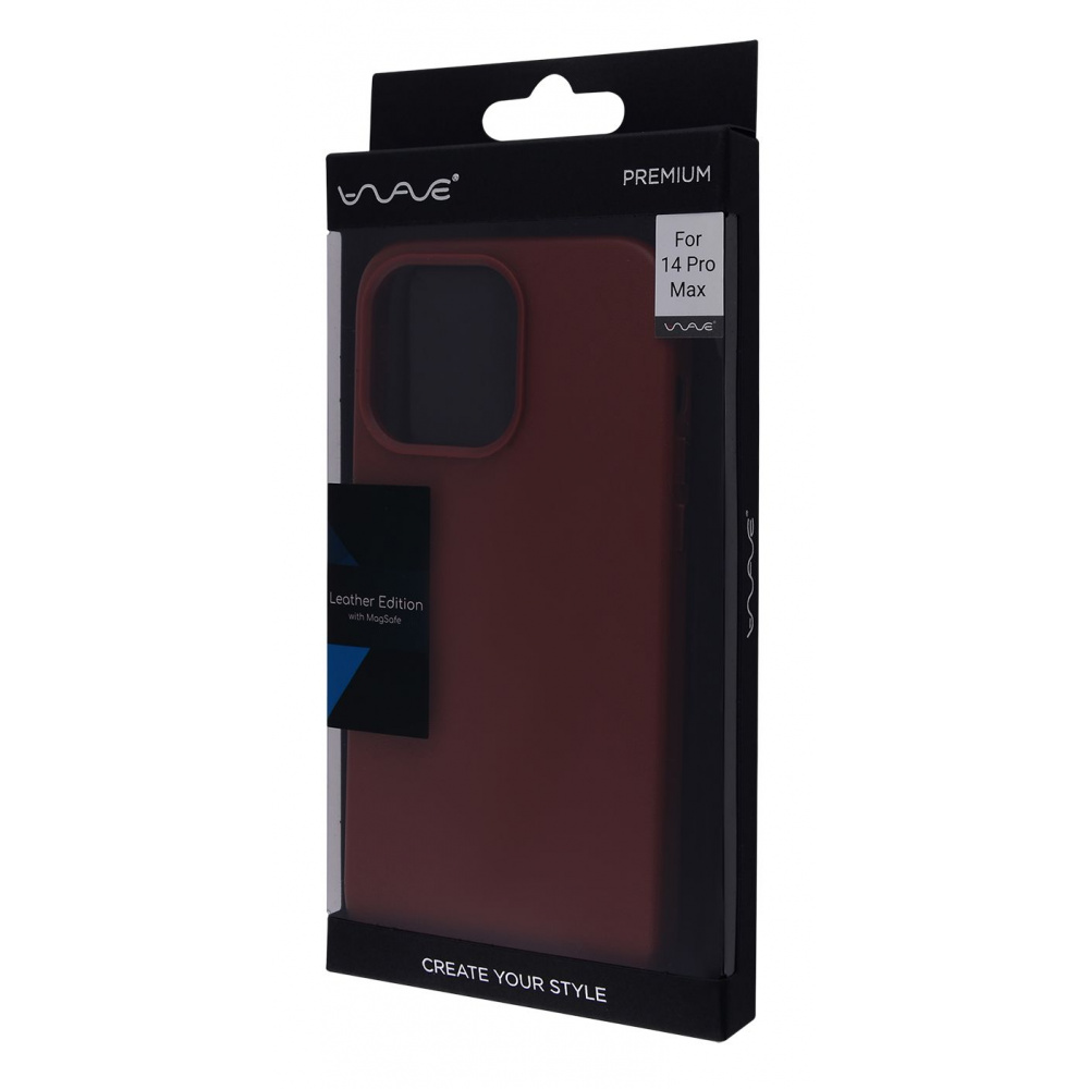 Чехол WAVE Premium Leather Edition Case with Magnetic Ring iPhone 14 Pro Max - фото 1