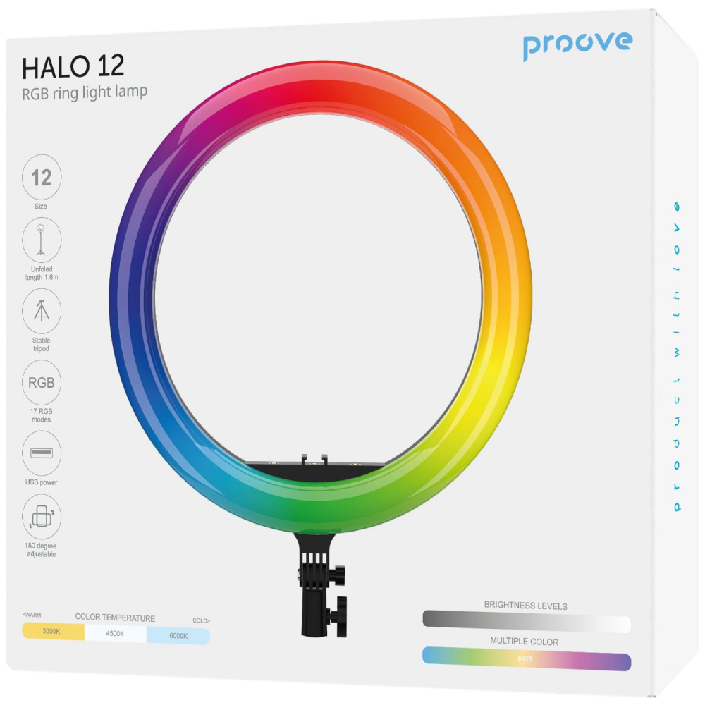 Кільцева світлодіодна RGB лампа Proove Halo (12inch) — Придбати в Україні - фото 1