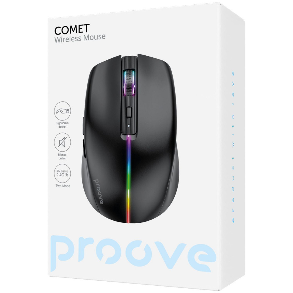 Беспроводная мышь Proove Comet black (WMCM00022001) Черный на картинке №2