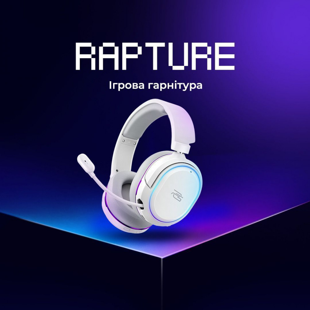 Бездротова ігрова гарнітура Proove Gaming Rapture (APP) black (GHRPPP010001) Чорний на малюнкі №3