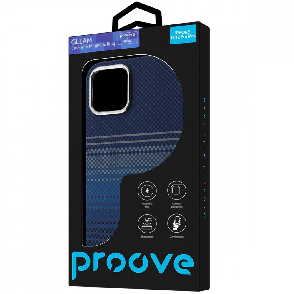 Чохол Proove Gleam Case with Magnetic Ring iPhone 12 Pro Max blue borders на малюнкі №2