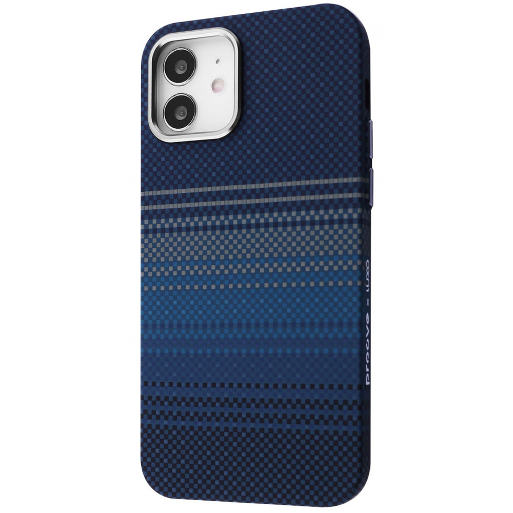 Чехол Proove Gleam Case with Magnetic Ring iPhone 12/12 Pro blue stripes на картинке №1