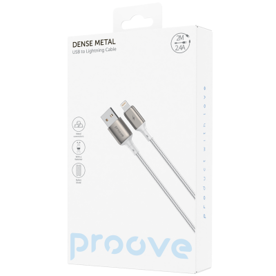 Купить Кабель Proove Dense Metal USB to Lightning 2.4A (2m) 64287 - Ncase
