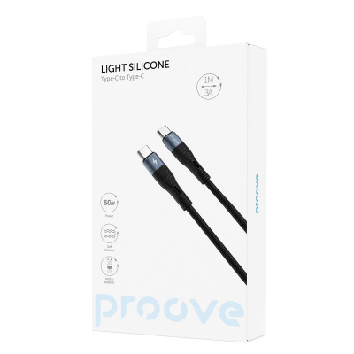 Кабель Proove Light Silicone Type-C to Type-C 60W (1m) — Придбати в Україні
