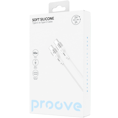 Кабель Proove Soft Silicone Type-C to Type-C 60W (1m) — Придбати в Україні