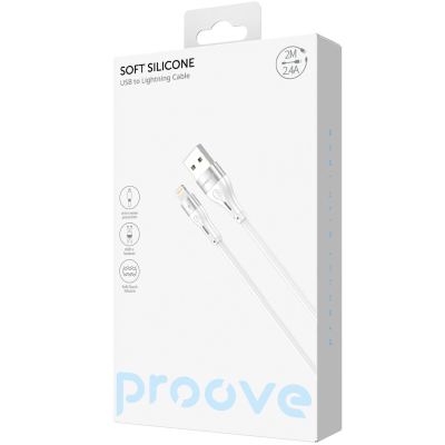 Купить Кабель Proove Soft Silicone USB to Lightning 2.4A (2m) 63618 - Ncase