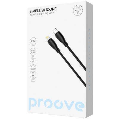 Купить Кабель Proove Simple Silicone Type-C to Lightning 27W (1m) 63260 - Ncase