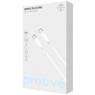 Кабель Proove Simple Silicone Type-C to Type-C 60W (2m) — Придбати в Україні
