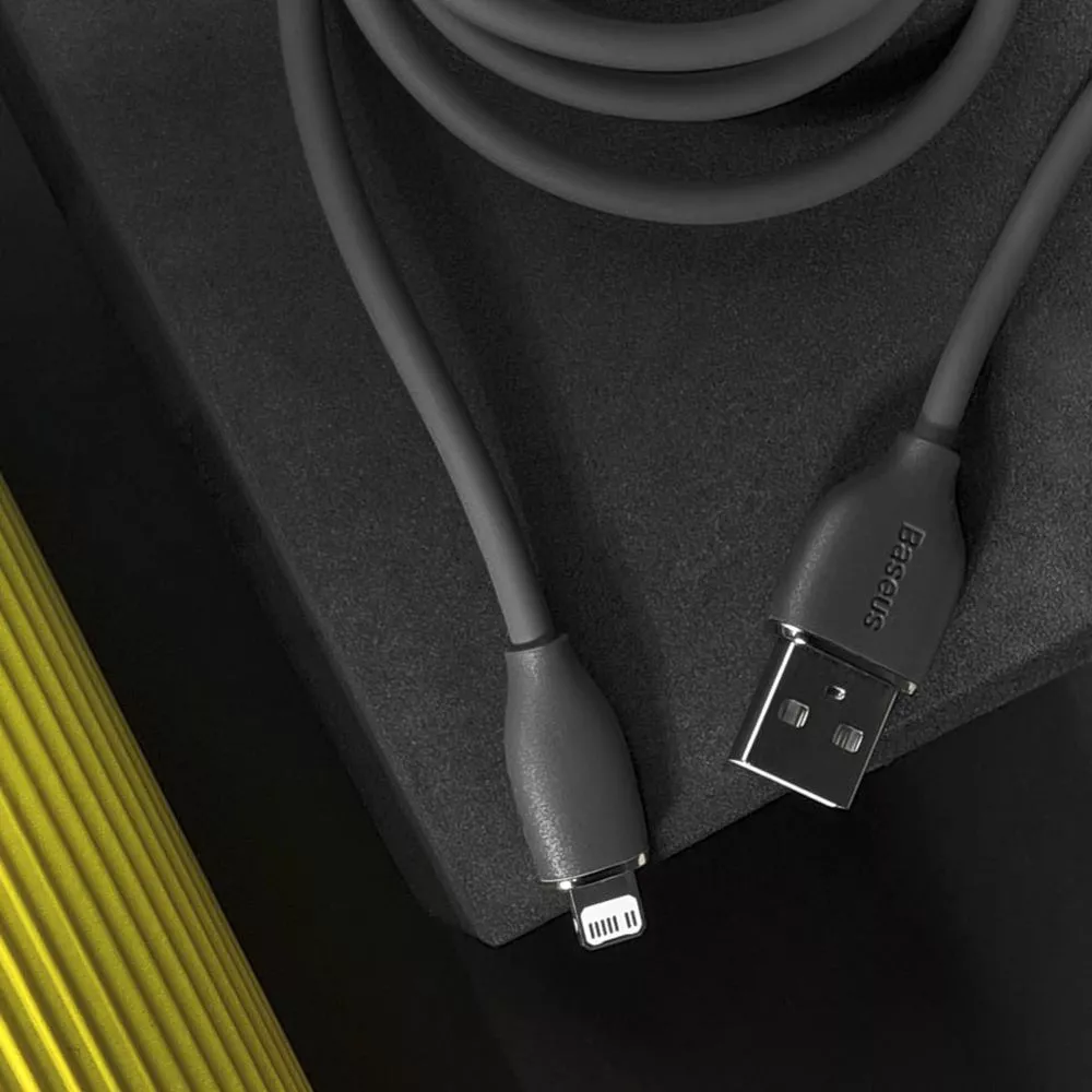 Кабель Baseus Jelly Liquid Silica Gel Fast Charging Lightning 2.4A (1.2m) - фото 3