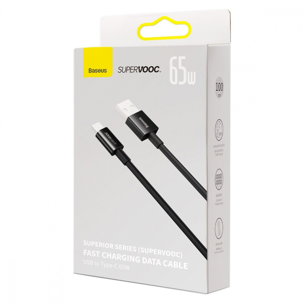 Кабель Baseus Superior Series (SUPERVOOC) Fast Charging Data Type-C 65W (1m) — Придбати в Україні - фото 1