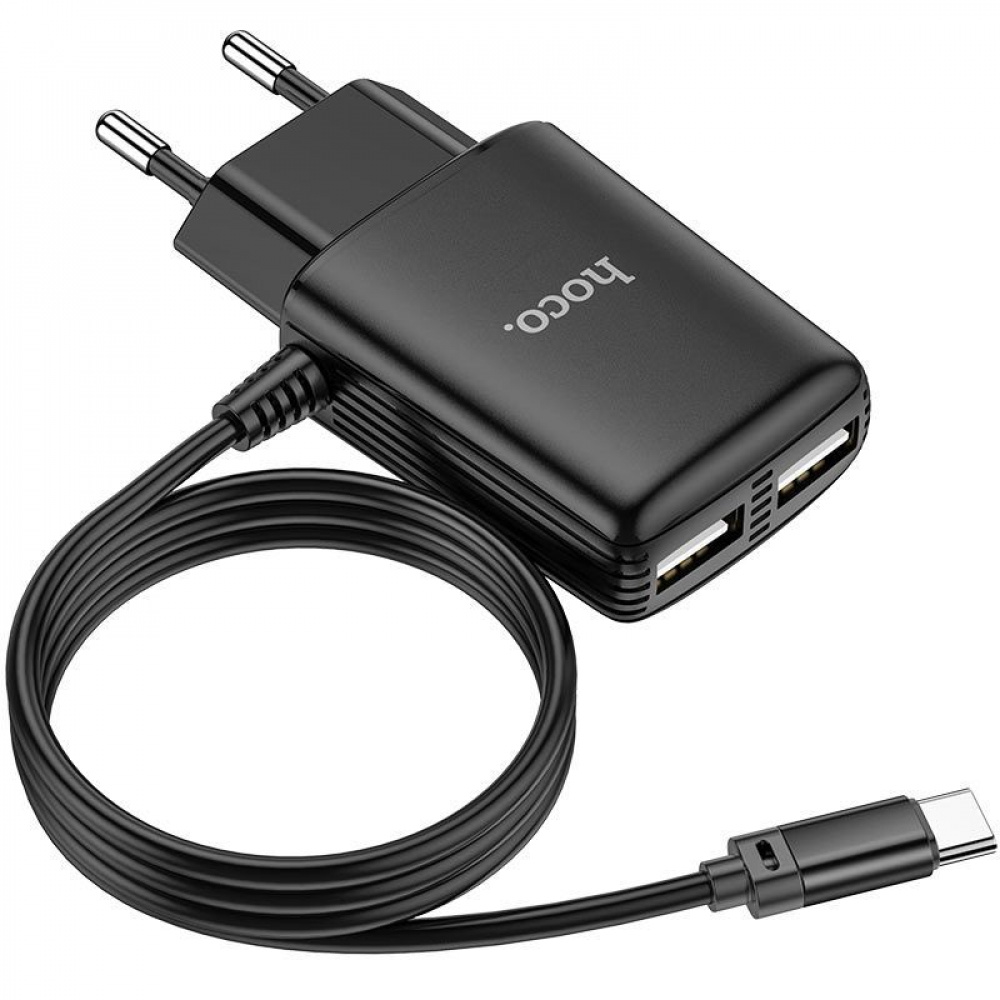 СЗУ Hoco C82A Real Power + Cable (Type-C) 2.4A 2USB - фото 5