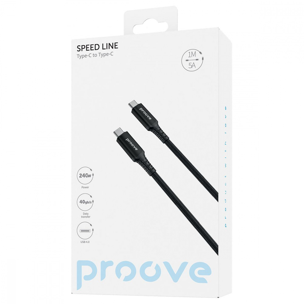 Кабель Proove Speed Line Type-C to Type С 240W USB 4.0 (1m) - фото 1
