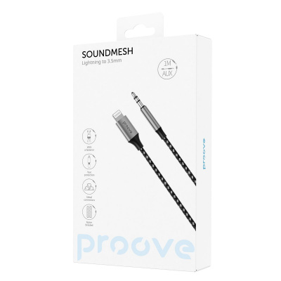 Купить Кабель AUX Proove SoundMesh Lightning to 3.5mm (1m) 55272 - Ncase