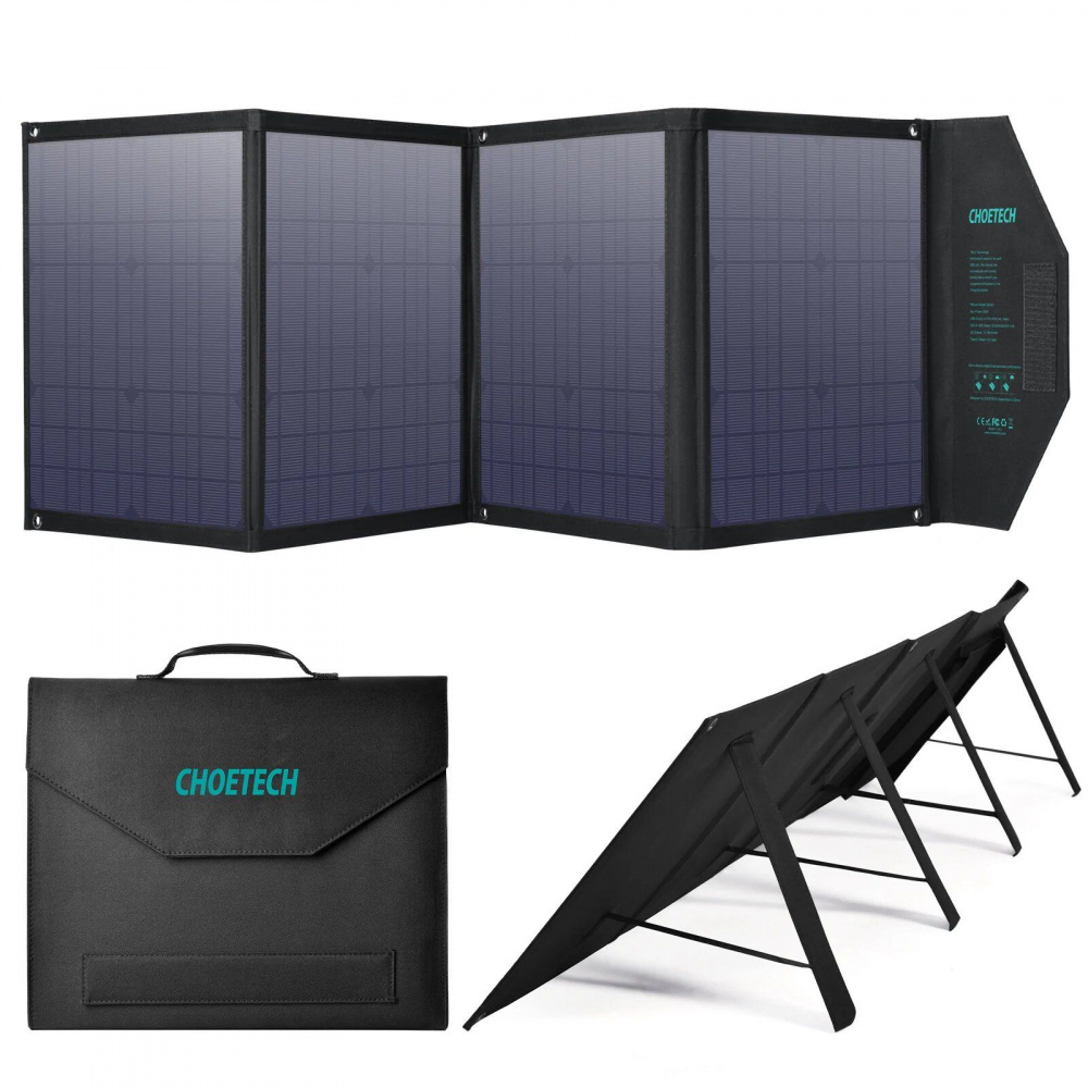 Портативна Сонячна Зарядна Станція Choetech 80W — Придбати в Україні - фото 2