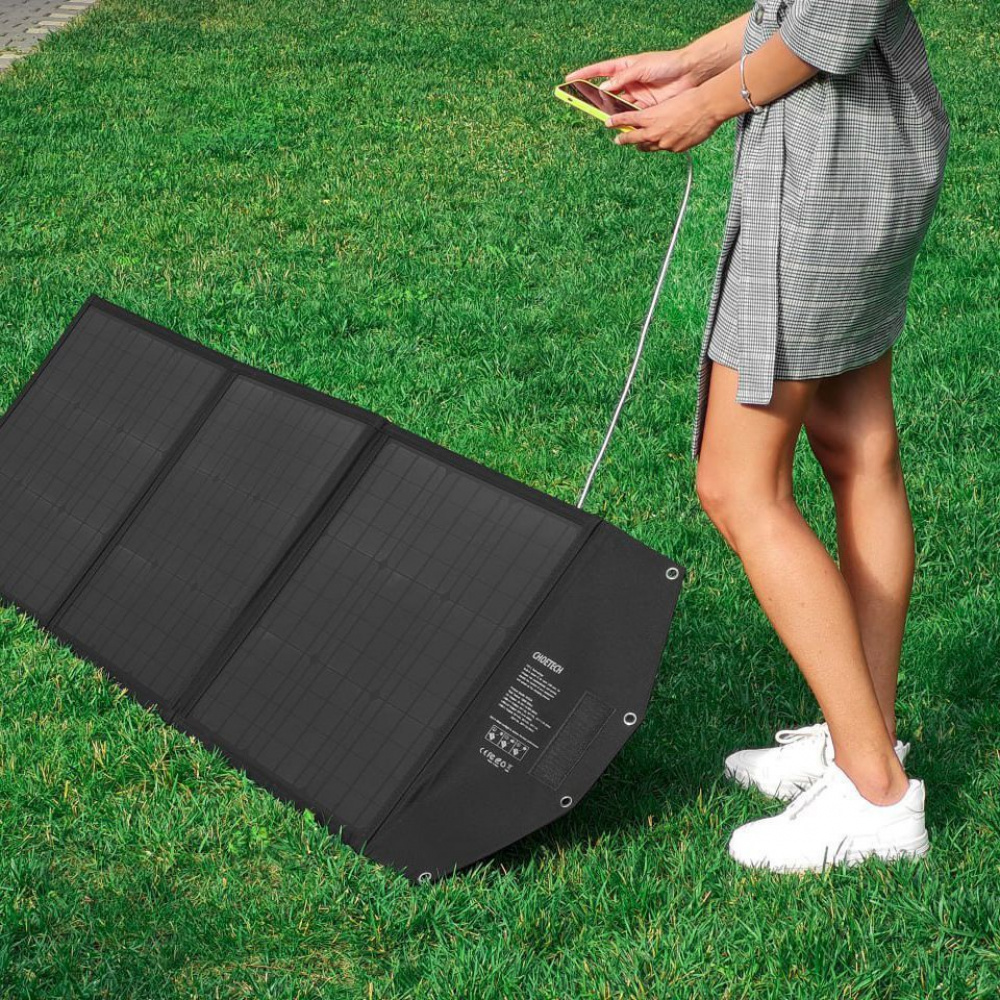 Портативна Сонячна Зарядна Станція Choetech 80W — Придбати в Україні - фото 5