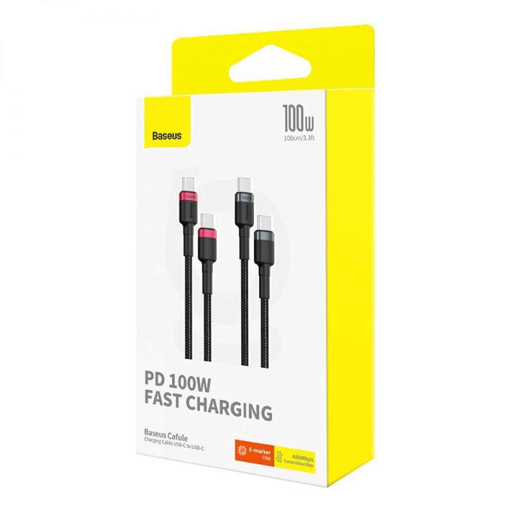 Набір кабелів Baseus Cafule Charging Type-C to Type-C 100W 1м (2pcs) — Придбати в Україні - фото 1