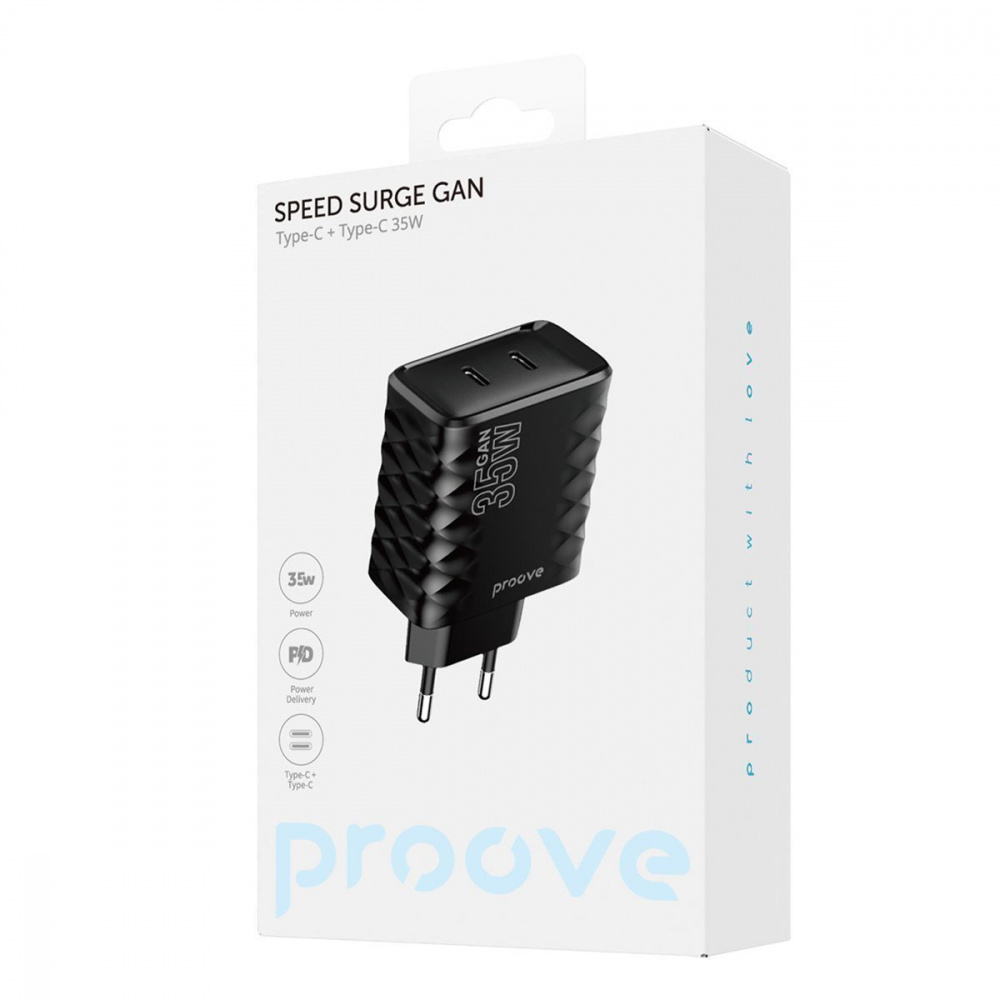 СЗУ Proove Speed Surge Gan 35W (Type-C + Type-C) - фото 1