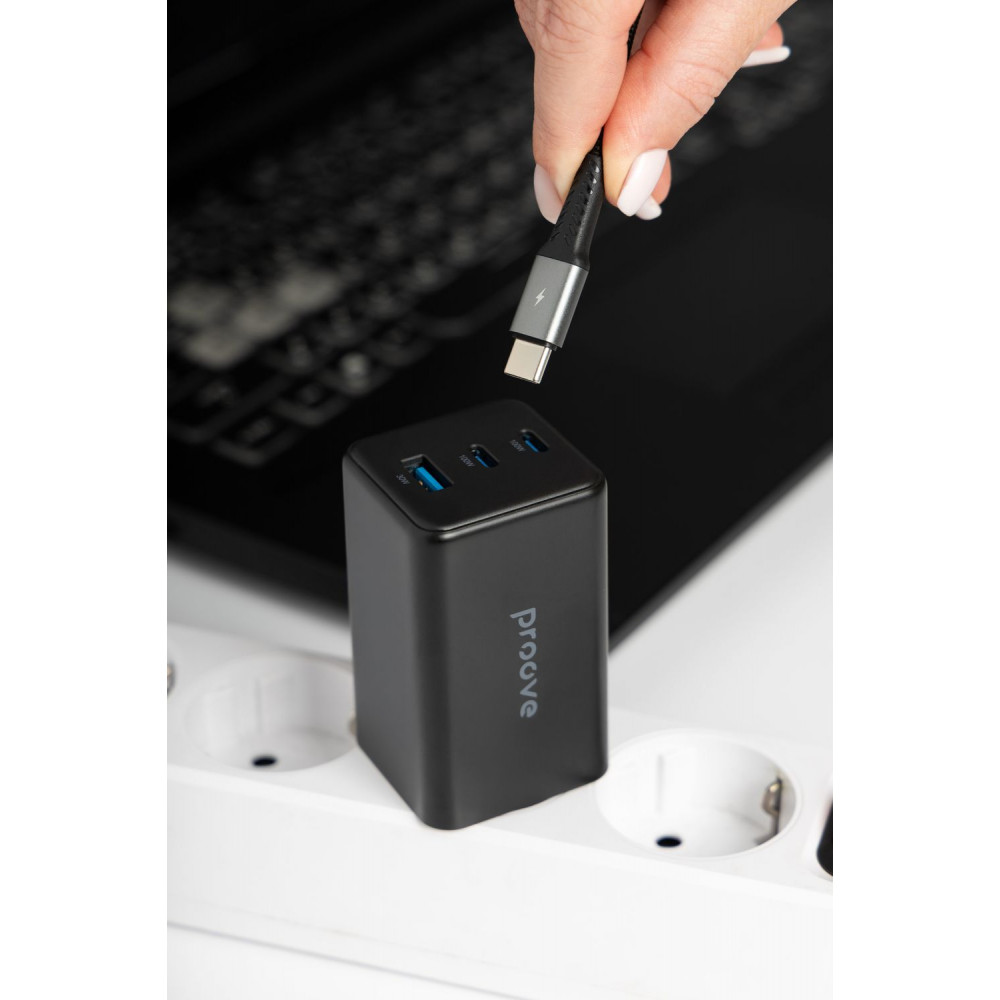 СЗУ Proove Pocket GaN 65W (2Type-C + USB) - фото 19