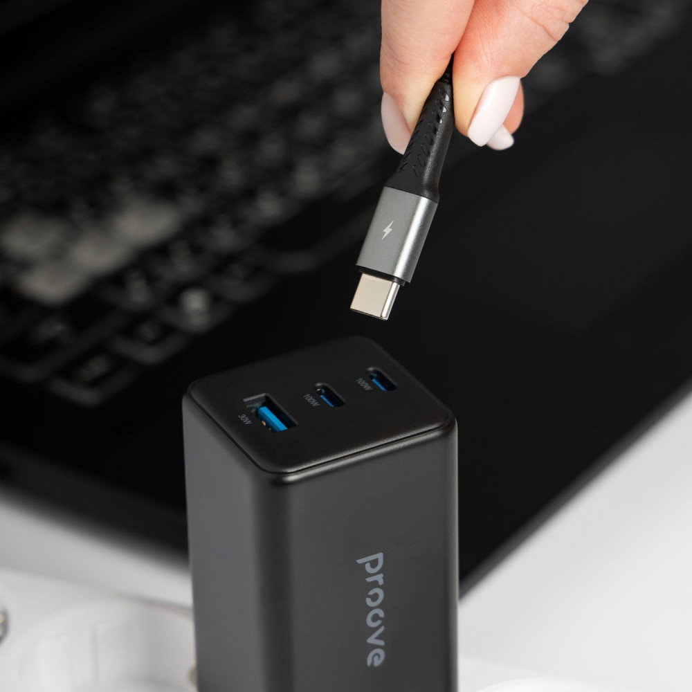 СЗУ Proove Pocket GaN Max 100W (2Type-C + USB) - фото 7