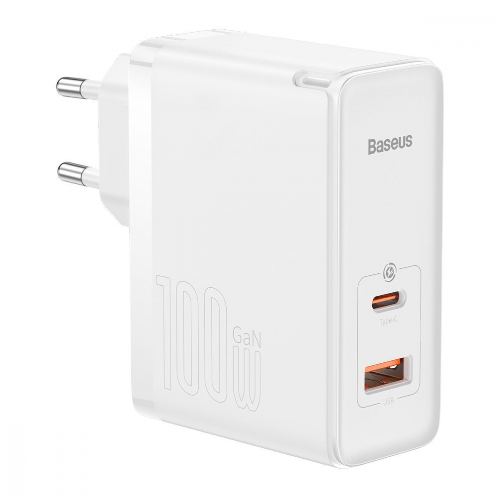 МЗП Baseus GaN5 Pro 100W (Type-C + USB) + Кабель Type-C + Type-C — Придбати в Україні