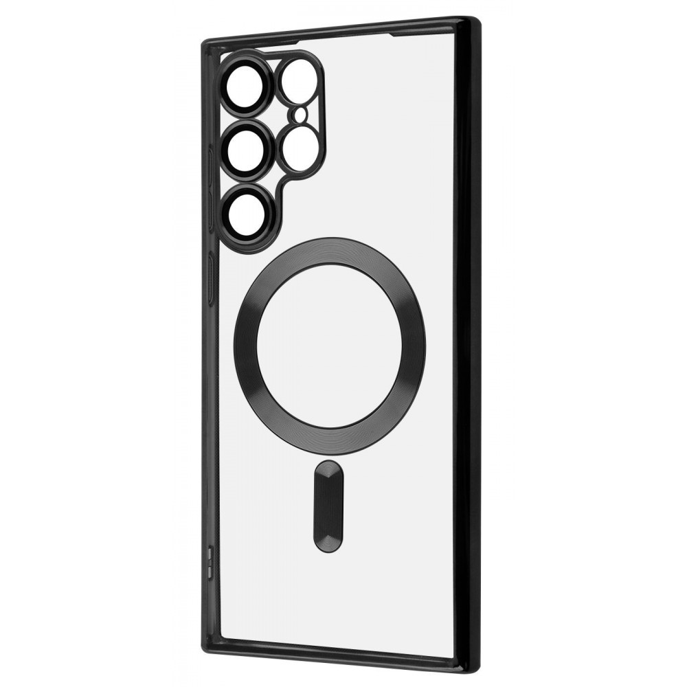 Чохол WAVE Metal Color Case with Magnetic Ring Samsung Galaxy S22 Ultra black на малюнкі №1