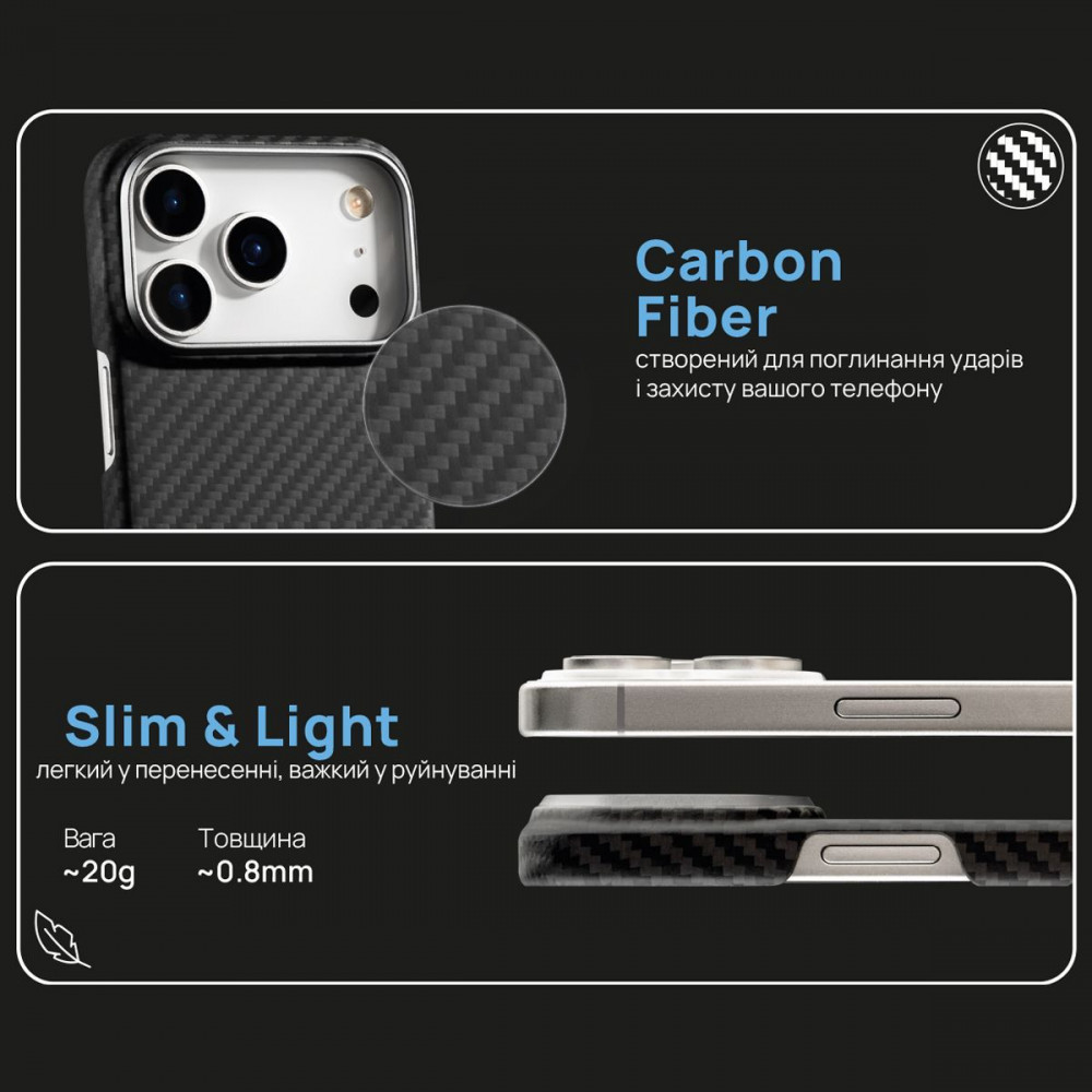 Чехол Proove Carbon Slim with Magnetic Ring iPhone 16 Plus - фото 4