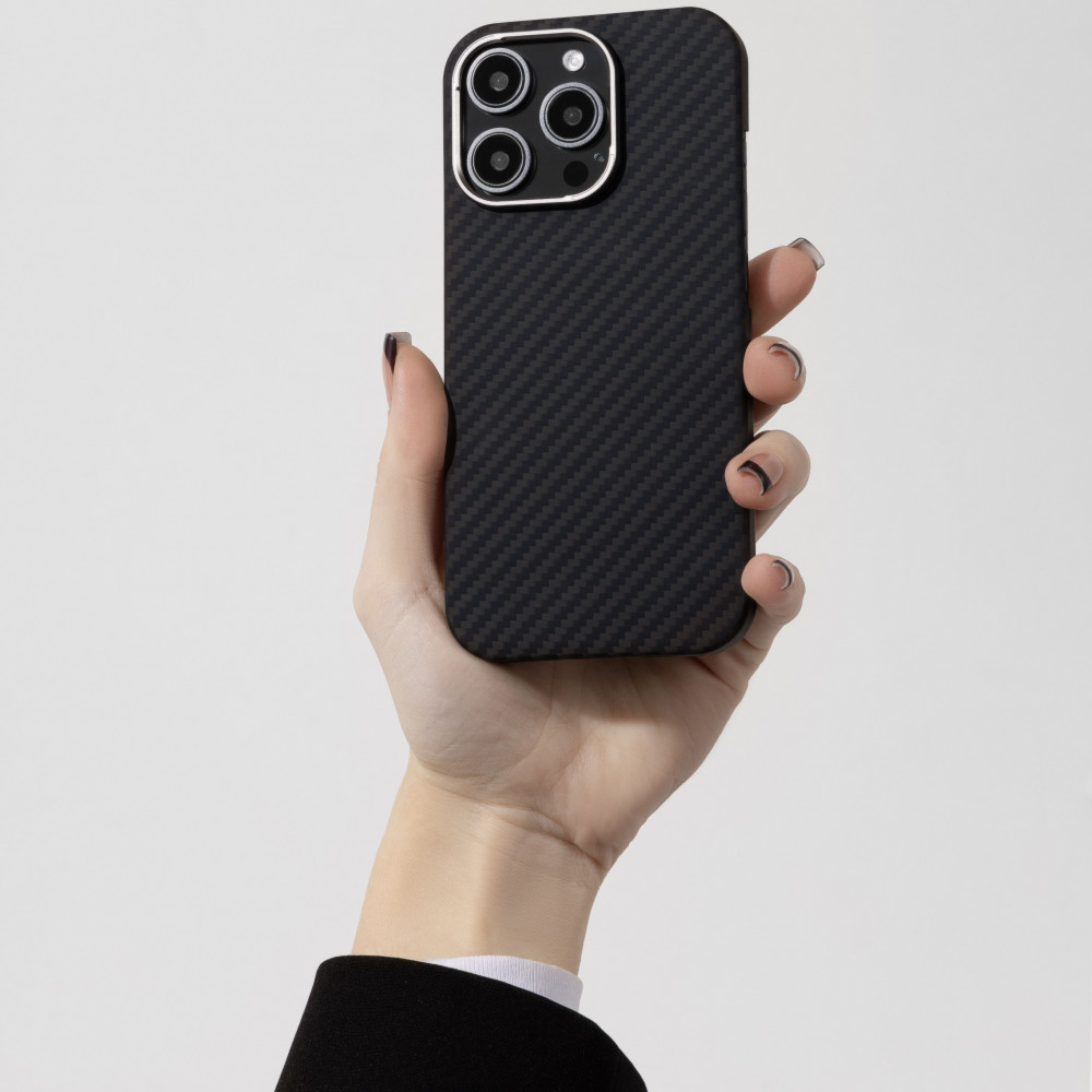 Чехол Proove Carbon Slim with Magnetic Ring iPhone 16 Plus black (PCCSIP16PL02) Черный на картинке №4