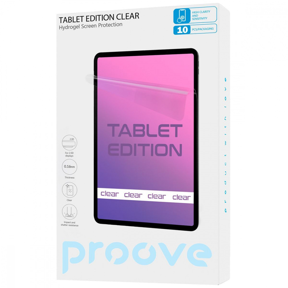 Захисна гідрогелева плівка Proove Hydrogel Screen Protection TABLET EDITION Clear — Придбати в Україні