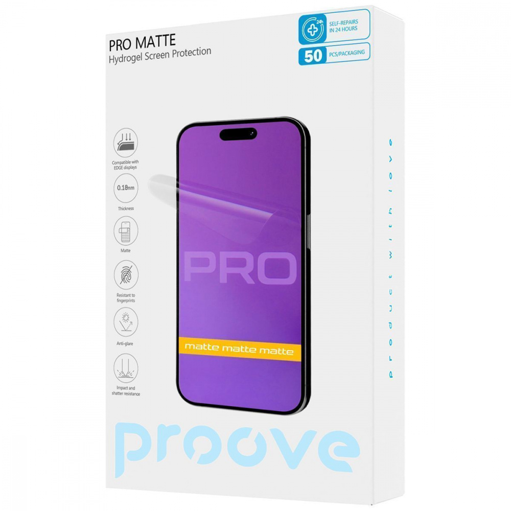 Захисна гідрогелева плівка Proove Hydrogel Screen Protection PRO Matte — Придбати в Україні