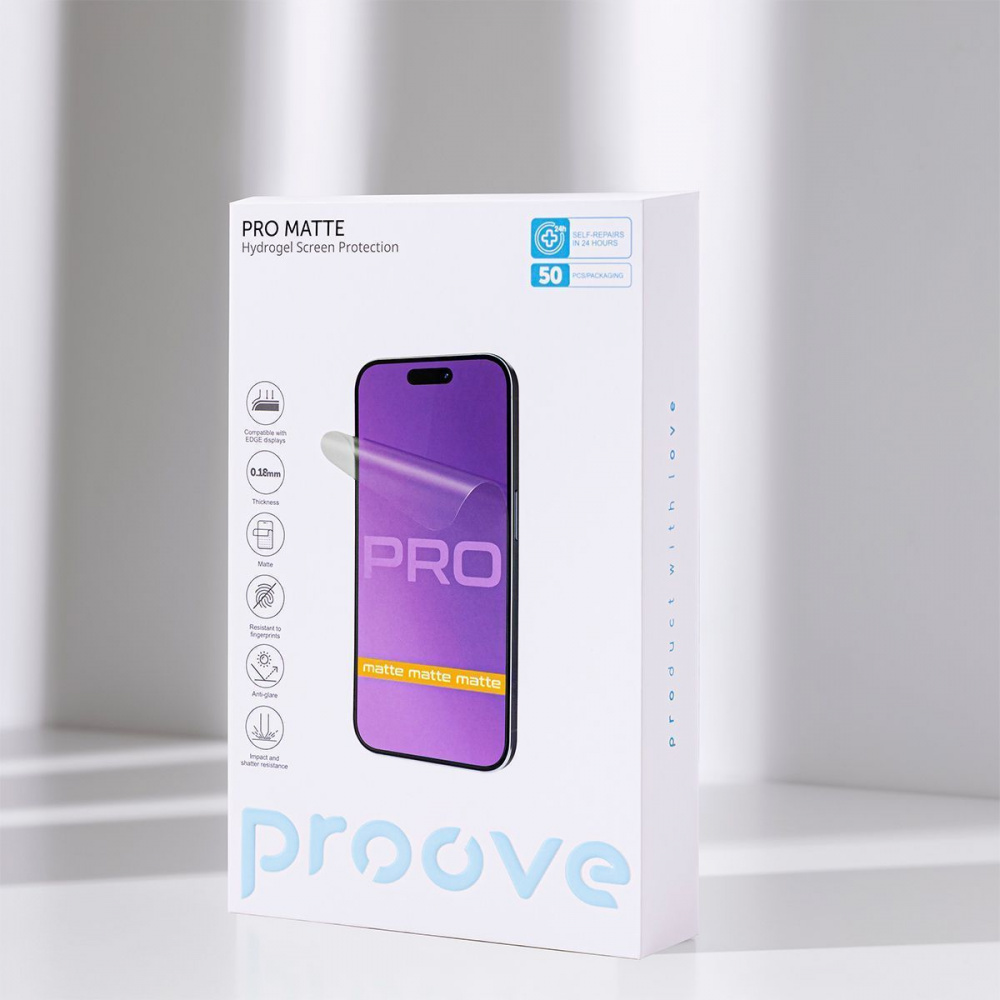 Захисна гідрогелева плівка Proove Hydrogel Screen Protection PRO Matte — Придбати в Україні - фото 3