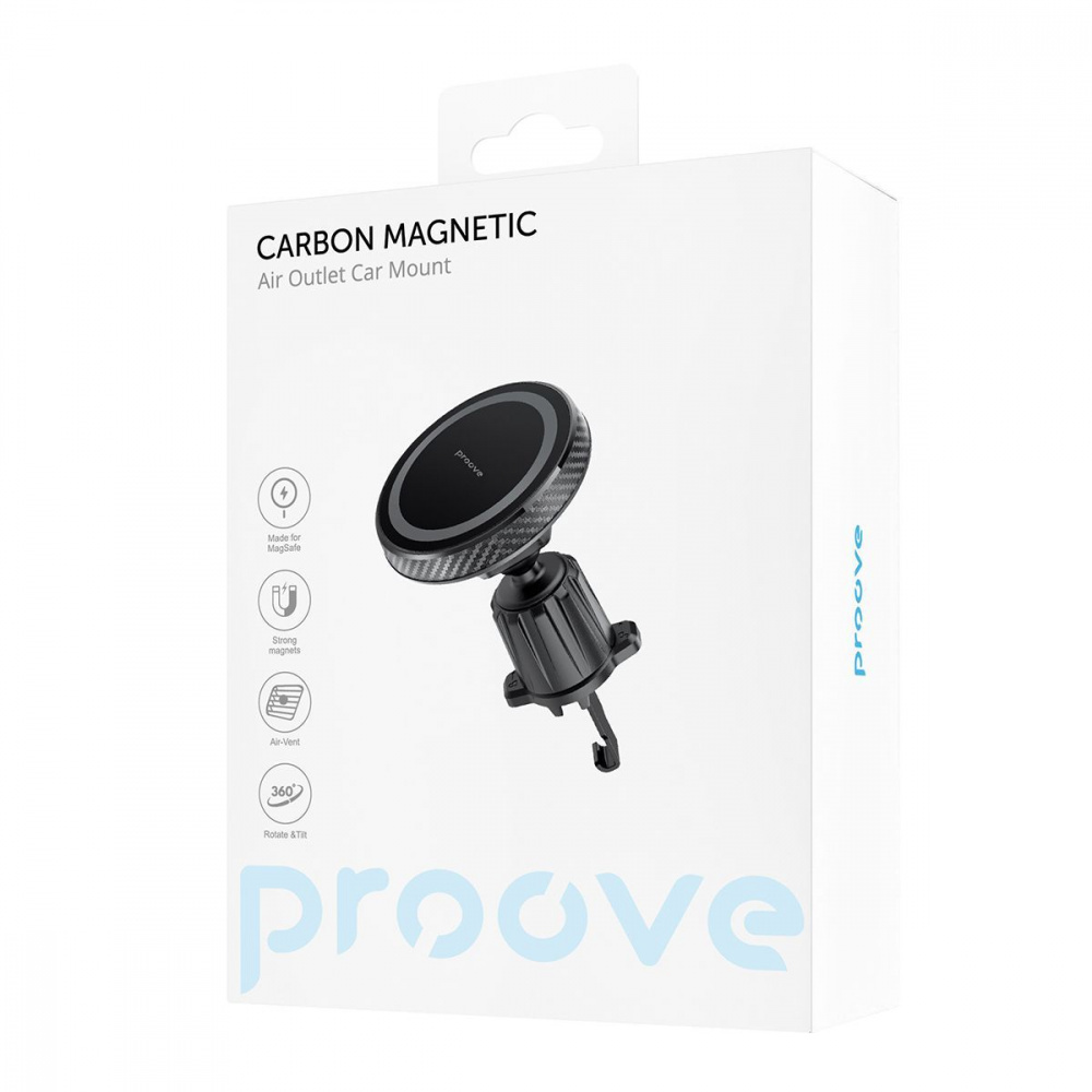 Автомобільний тримач Proove Carbon Magnetic Air Outlet Car Mount Magnetic Ring — Придбати в Україні - фото 1