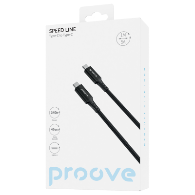Кабель Proove Speed Line Type-C to Type С 240W USB 4.0 (1m) — Придбати в Україні