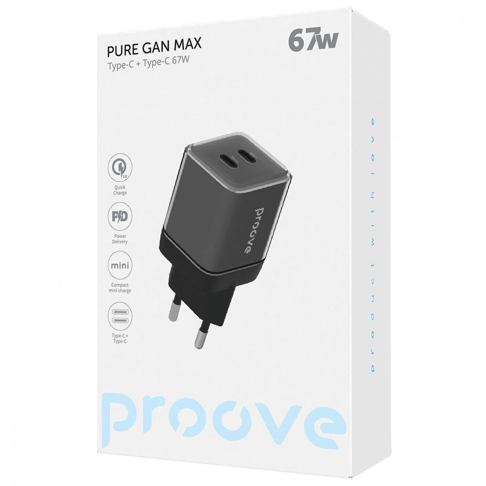 СЗУ Proove Pure GaN Max 67W (Type-C + Type-C) - фото 1